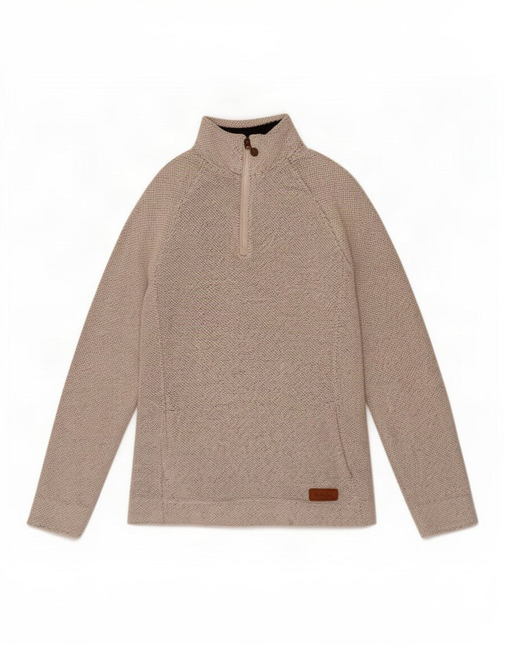 Weird Fish Sweat-shirt à col zippé pour femme UK 12 Gris moyen Coton