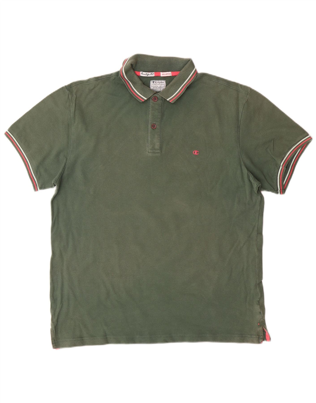 CHAMPION Polo Heritage Fit Homme Vert 2XL