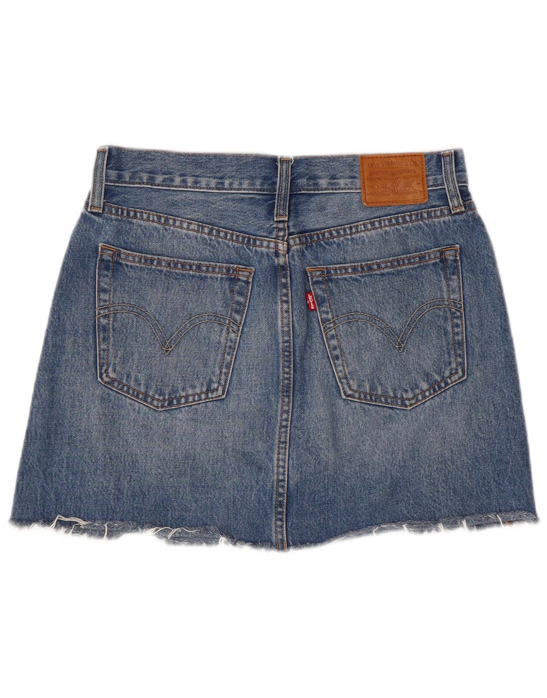 Levi's Mini Jupe En Jean Femme W27 Petit Bleu Coton
