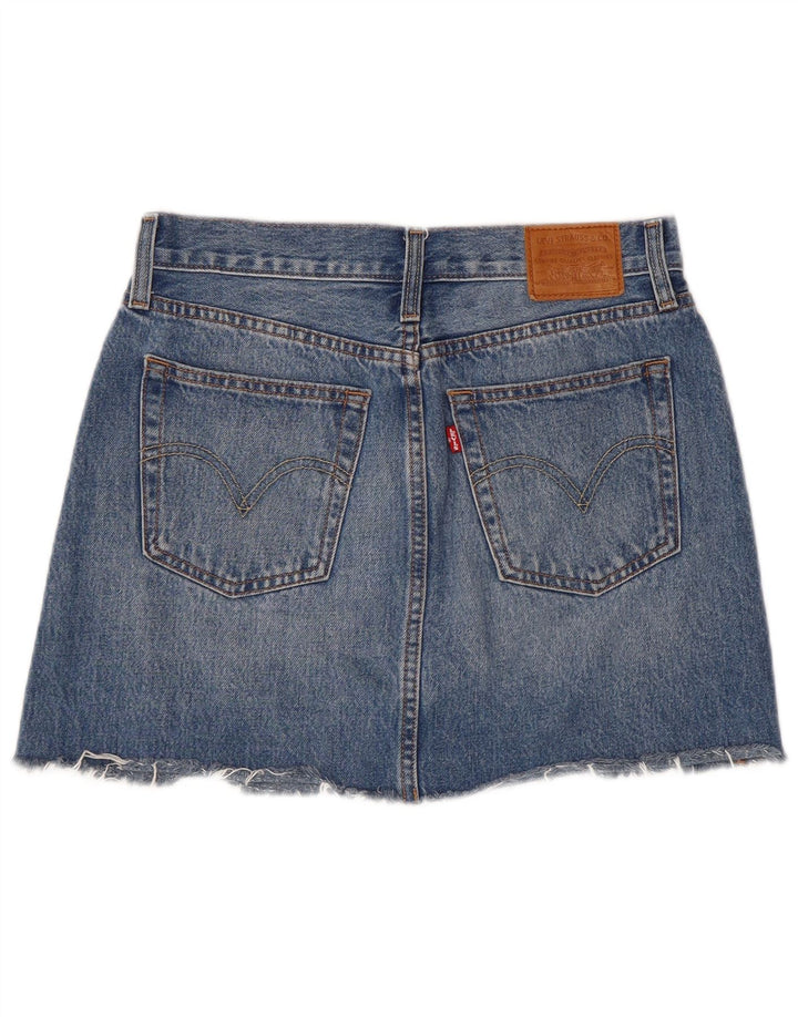 Levi's Mini Jupe En Jean Femme W27 Petit Bleu Coton