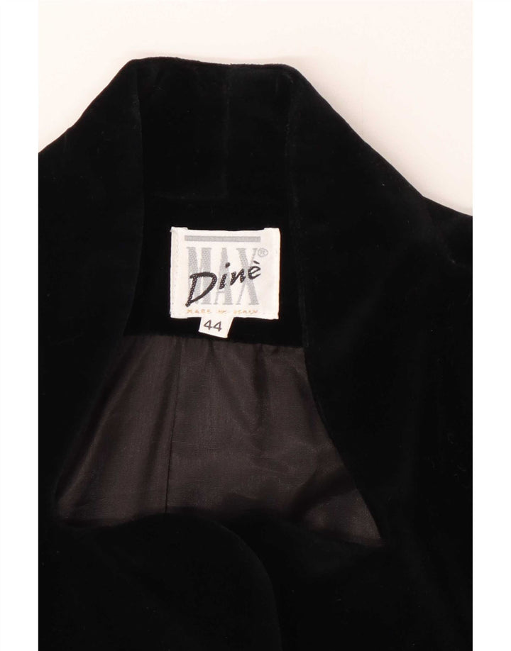 Max Dine Veste Boléro en Velours Femme IT 44 Coton Noir Moyen