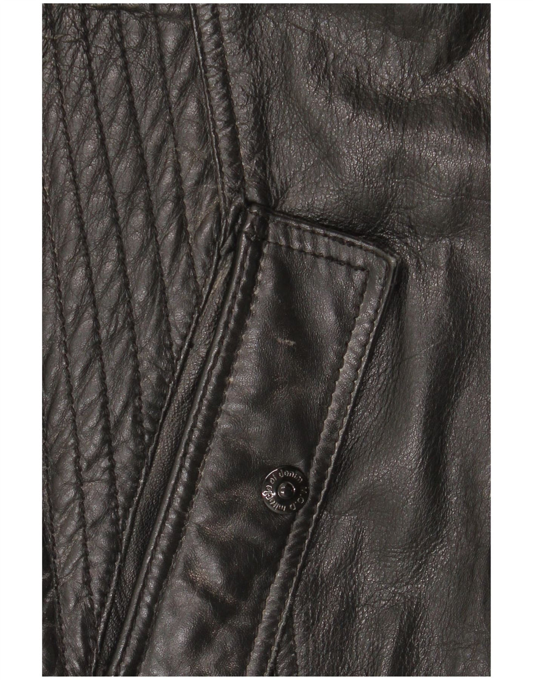 Veste en cuir homme vintage UK 42 XL Cuir noir