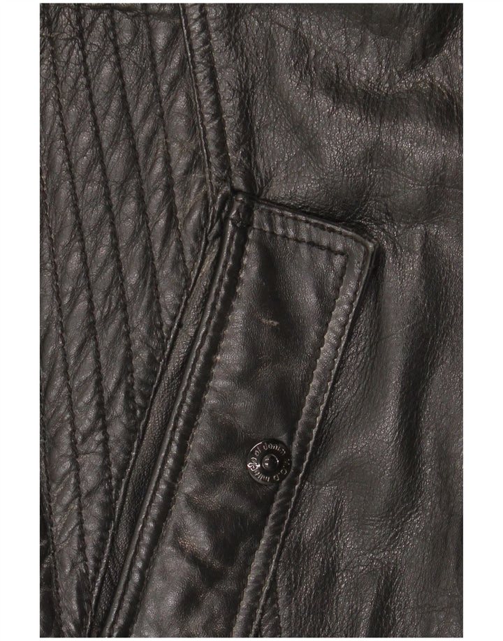 Veste en cuir homme vintage UK 42 XL Cuir noir