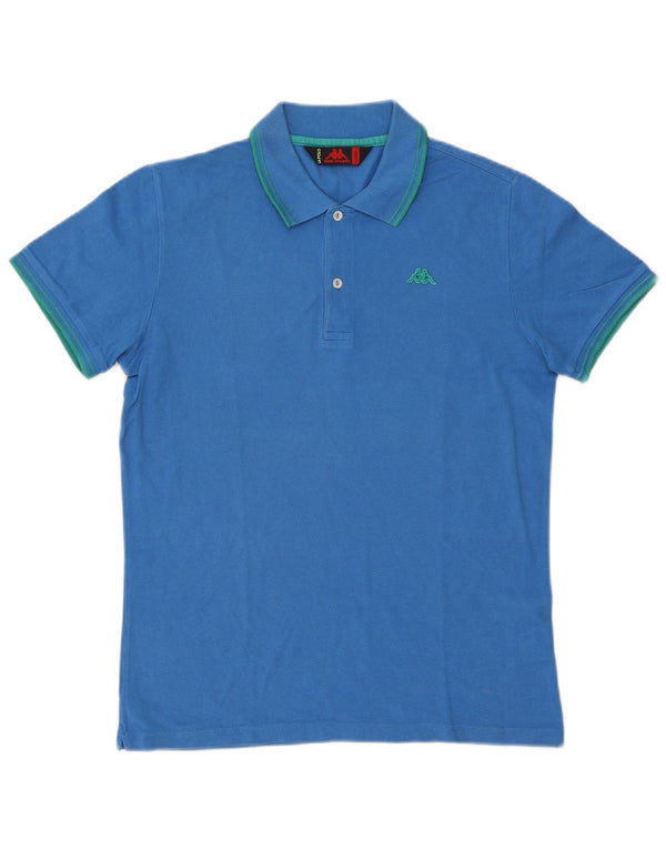 Kappa Polo Homme Large Bleu Rayé Coton