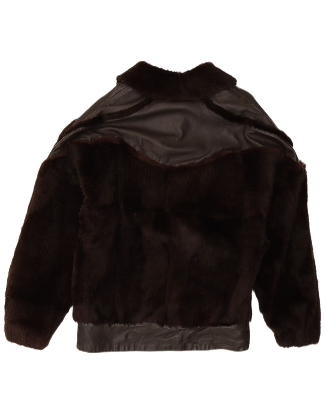 Elios Veste Fourrure Femme IT 44 Cuir Marron Moyen