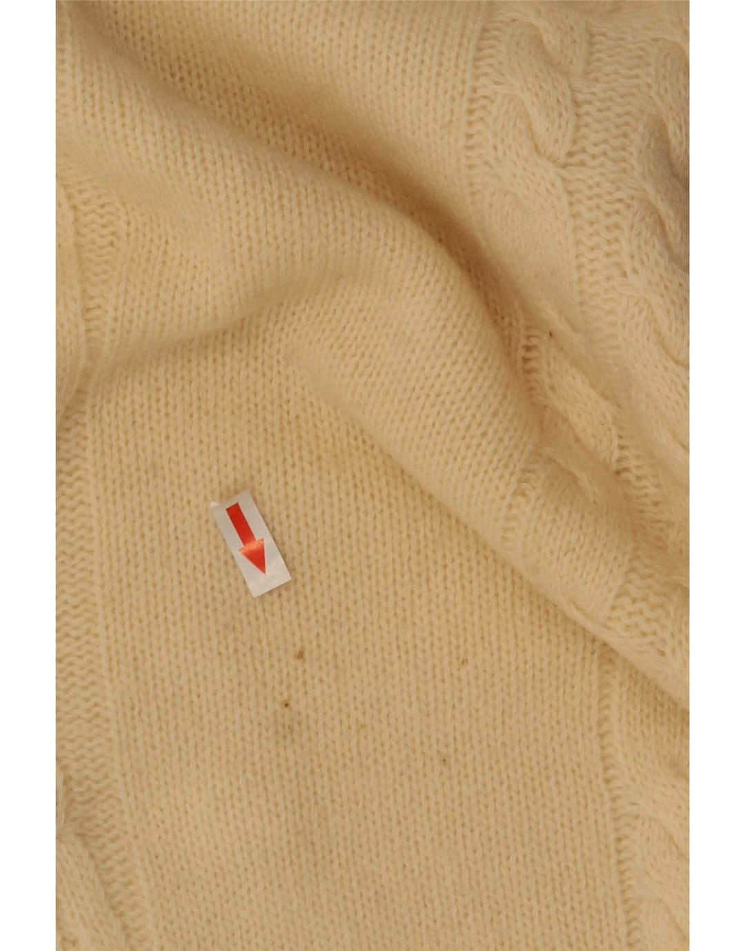 Cacharel Homme Pull Col Polo IT 52 Large Beige Laine