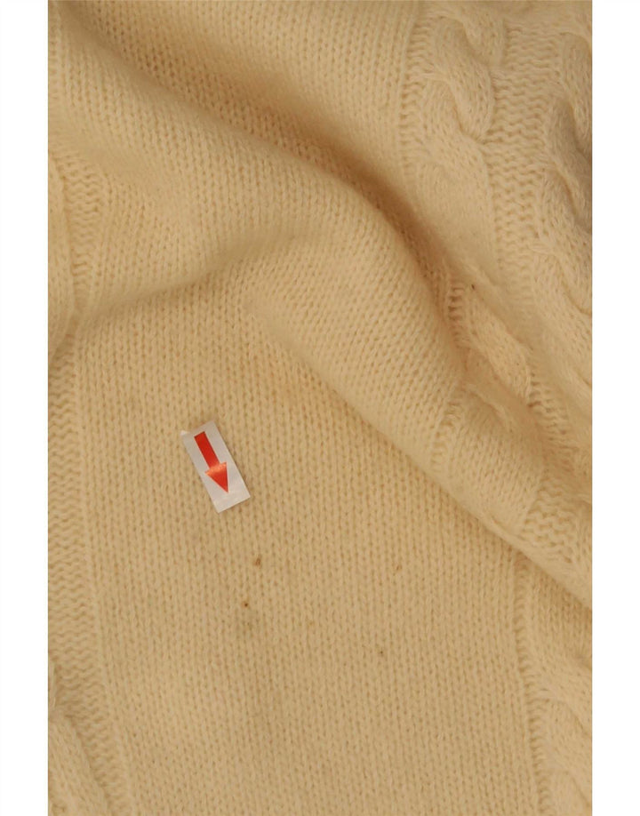 Cacharel Homme Pull Col Polo IT 52 Large Beige Laine