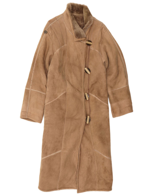 manteau en peau de mouton vintage femme EU 42 Grand Brun