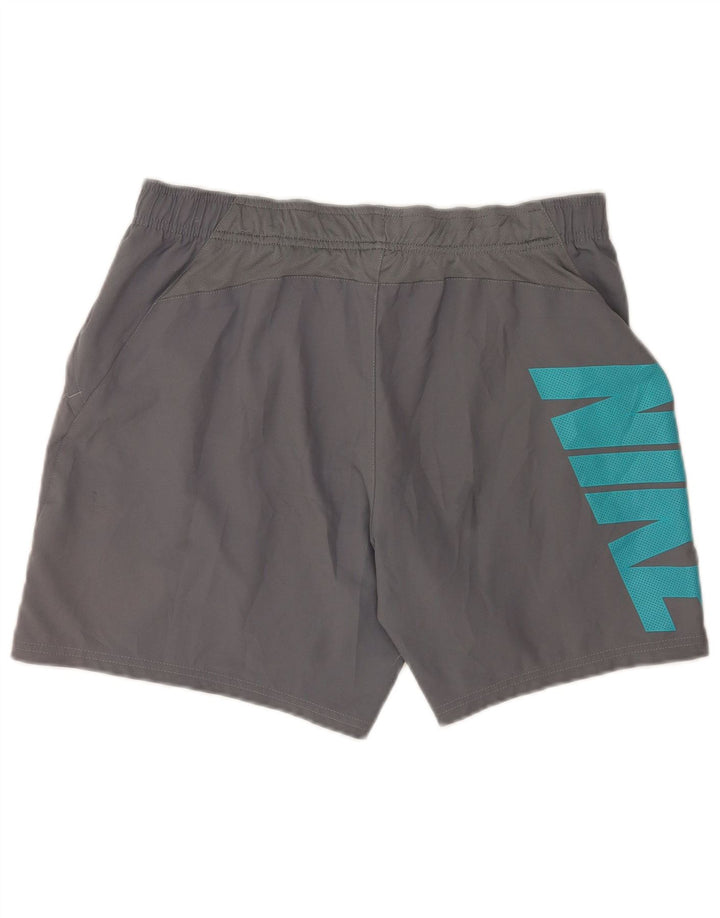 Nike Short de sport Dri Fit Graphic pour homme, grand, gris, polyester