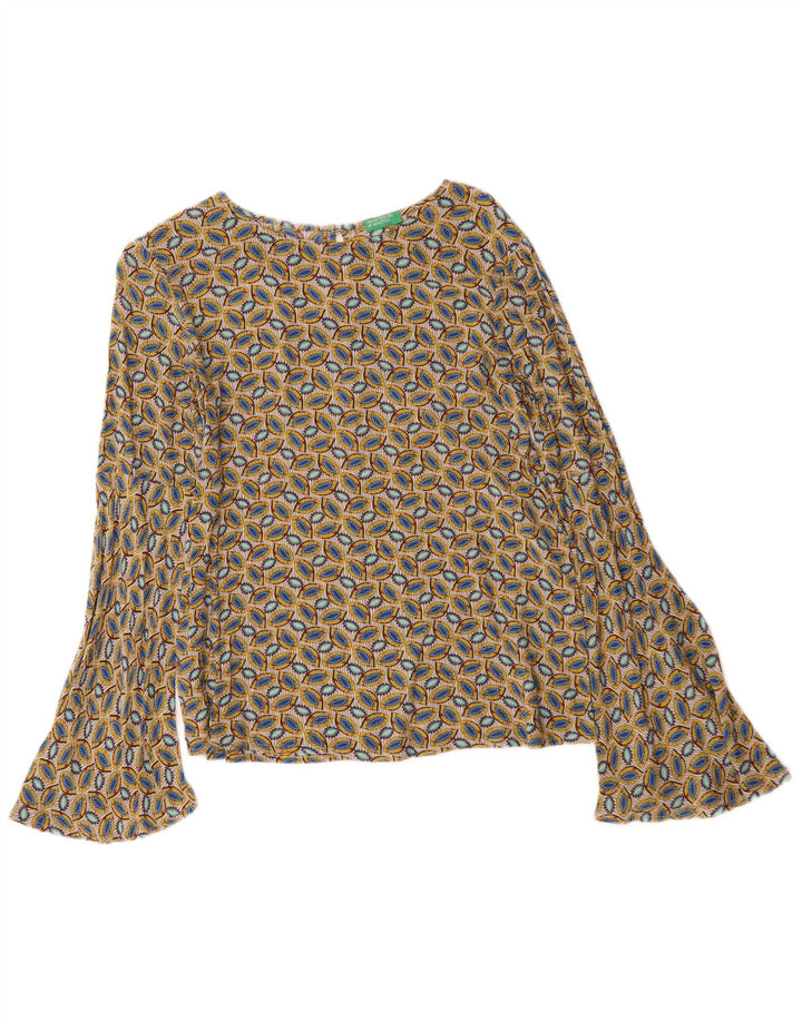 Benetton Chemisier coupe ample à motif abstrait pour femme UK 6 XS Multicolore