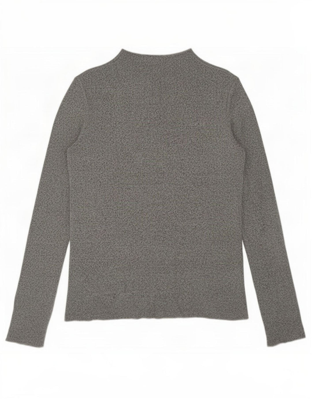 Zara Femme Top Manches Longues UK 44 Gris Moyen Viscose Moucheté