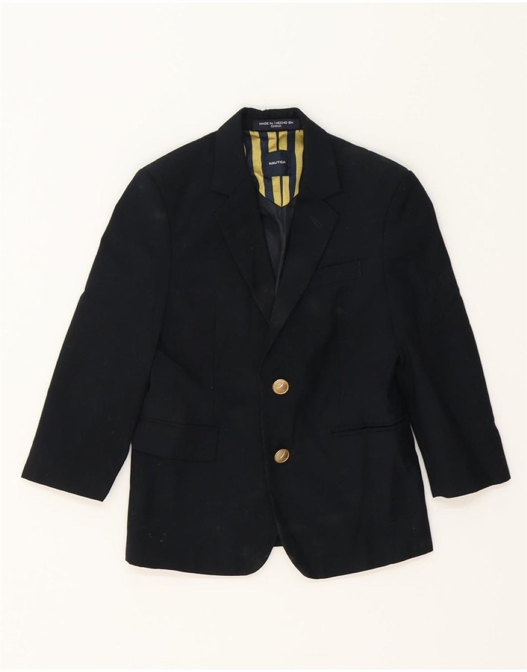 NAUTICA Boys 2 Button Blazer Jacket 4-5 Years Navy Blue Polyester Vintage Nautica and Second-Hand Nautica from Messina Hembry 
