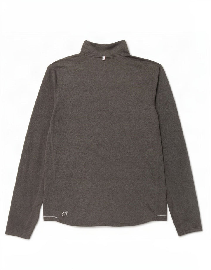 Puma Haut de survêtement zippé à col zippé pour femme UK 14 Gris moyen Polyester