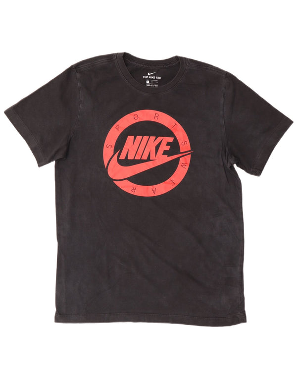NIKE T-shirt graphique pour homme en coton noir moyen