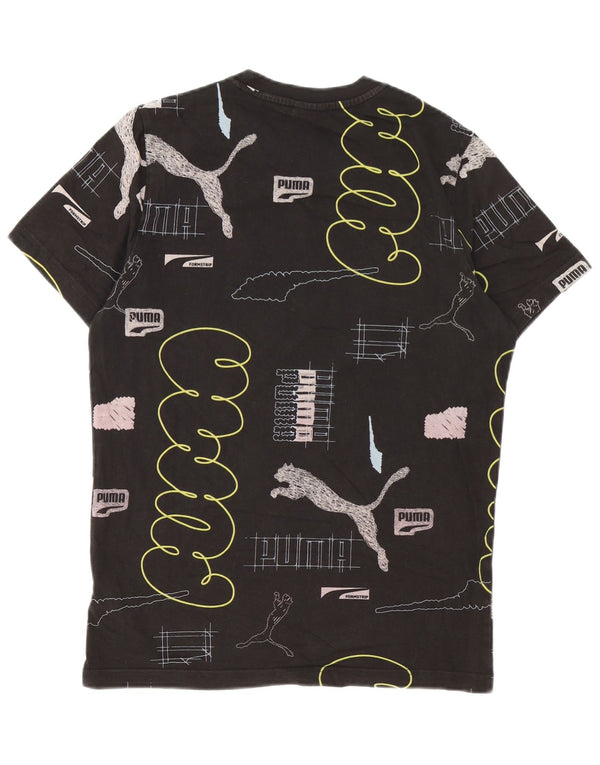 Puma T-shirt graphique pour homme, petit, noir, coton