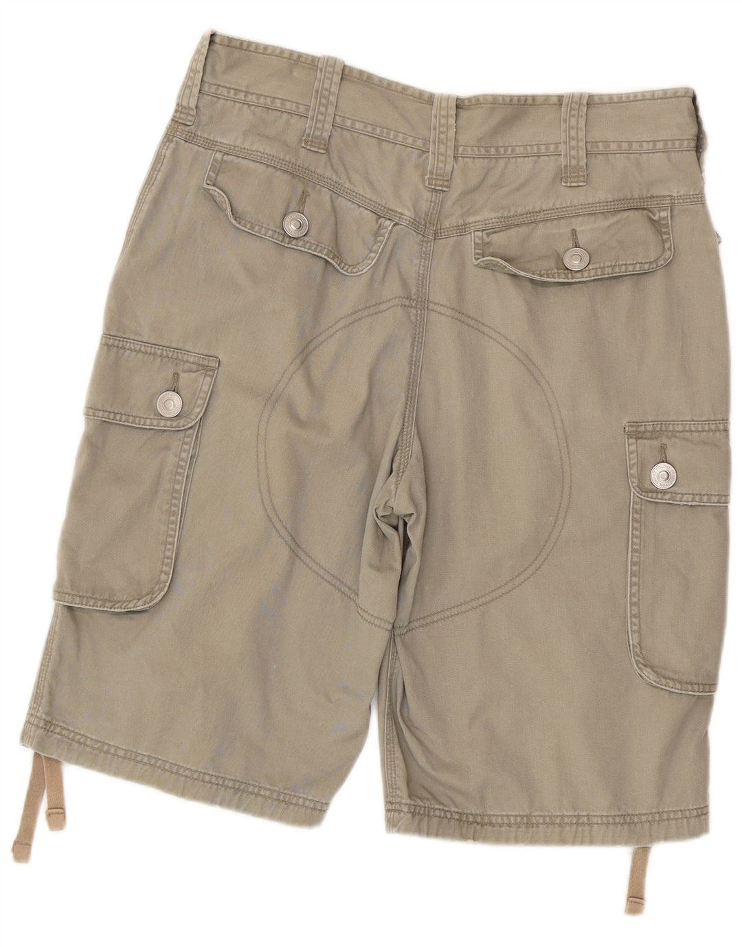 BENETTON Short Cargo Homme IT 46 Petit W32 Coton Beige