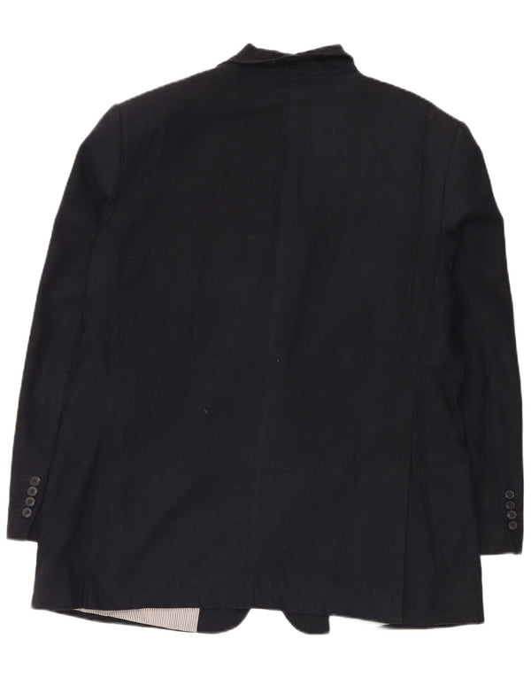 Marks & Spencer Veste blazer à 2 boutons pour homme UK 44 XL Bleu marine Lin
