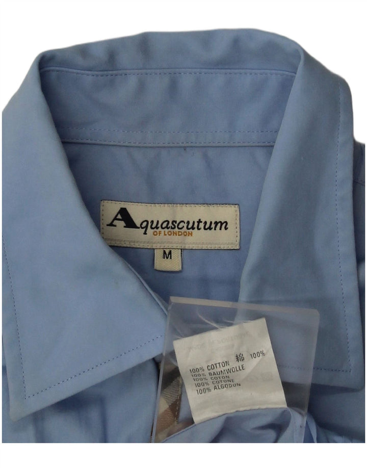 Chemise à manches courtes homme Aquascutum coton bleu moyen