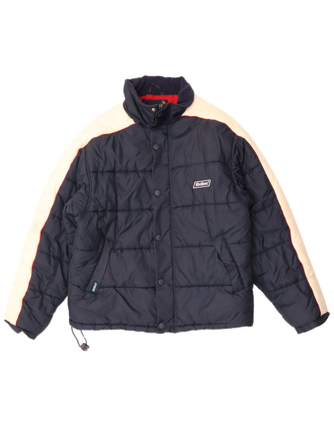 Kickers Veste matelassée pour hommes UK 38 Medium Navy Blue Colourblock Nylon