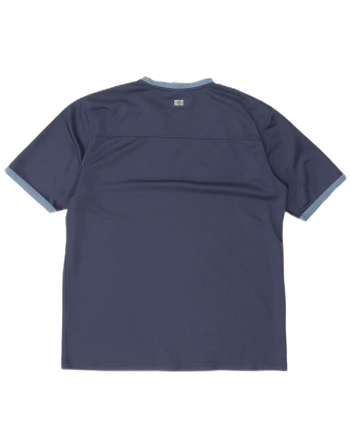 Umbro Homme Graphic T-Shirt Top XL Bleu Marine Colorblock Polyester