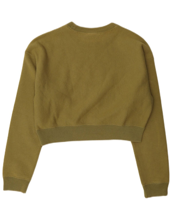 Champion Sweat-shirt oversize Crop Graphic pour femme UK 6 XS Kaki