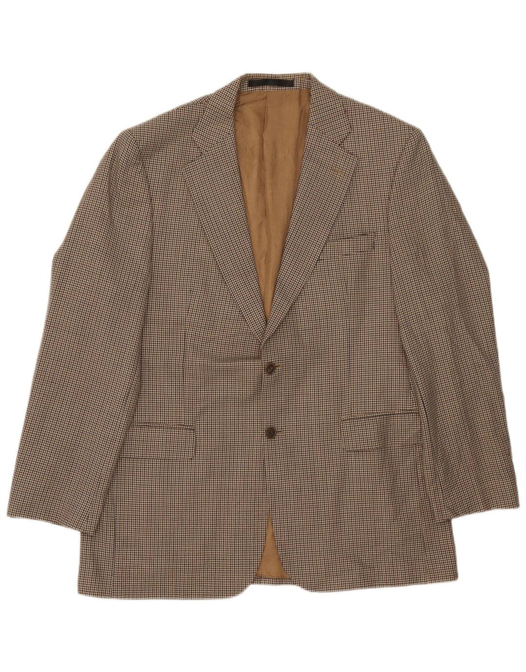 Marks & Spencer Veste blazer longue pour homme UK 42 Grand pied-de-poule beige