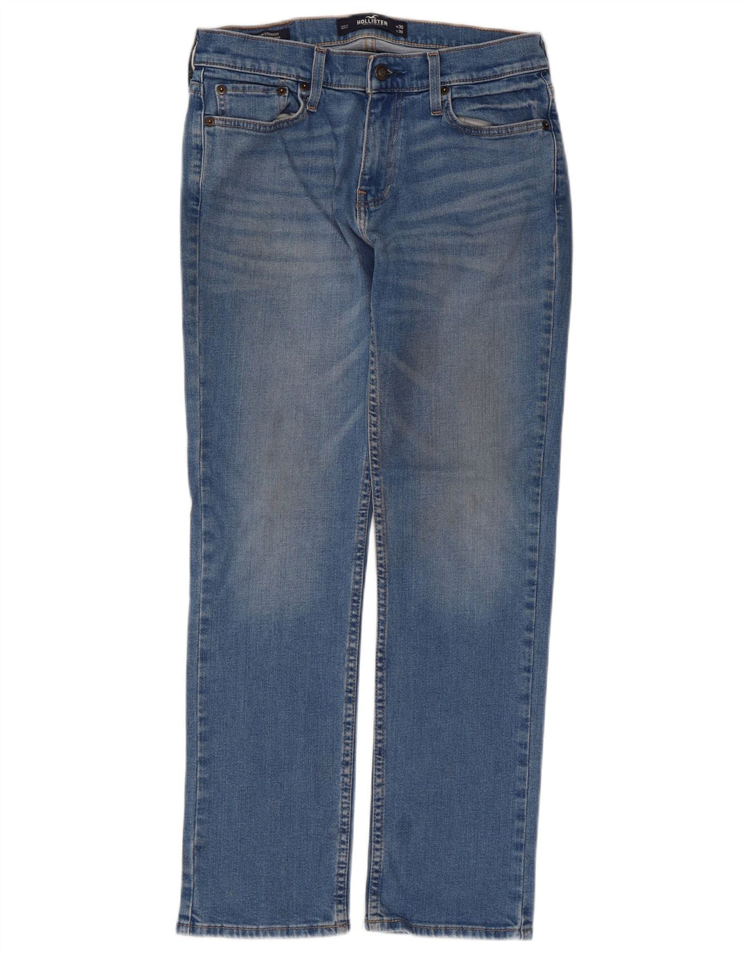 Hollister Jean Slim Droit Femme W30 L30 Bleu