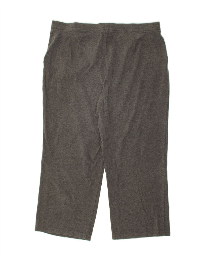 L.L.BEAN Womens Crop Tracksuit Trousers UK 16 Large  Grey Vintage L.L.Bean and Second-Hand L.L.Bean from Messina Hembry 