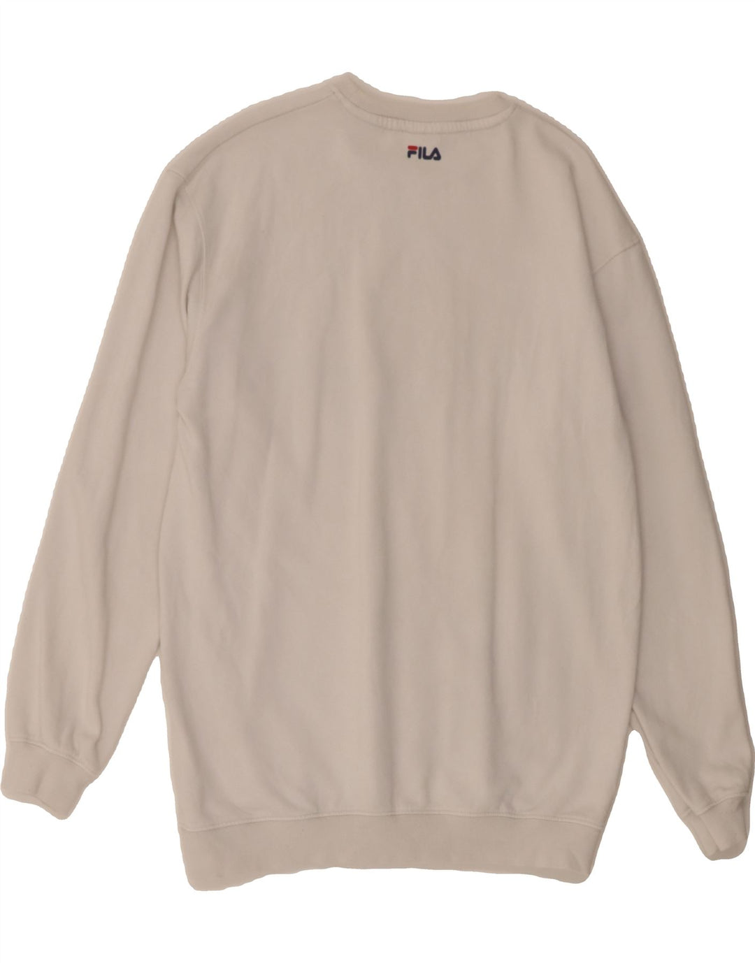 FILA Mens Graphic Sweatshirt Jumper Medium White Vintage Fila and Second-Hand Fila from Messina Hembry 