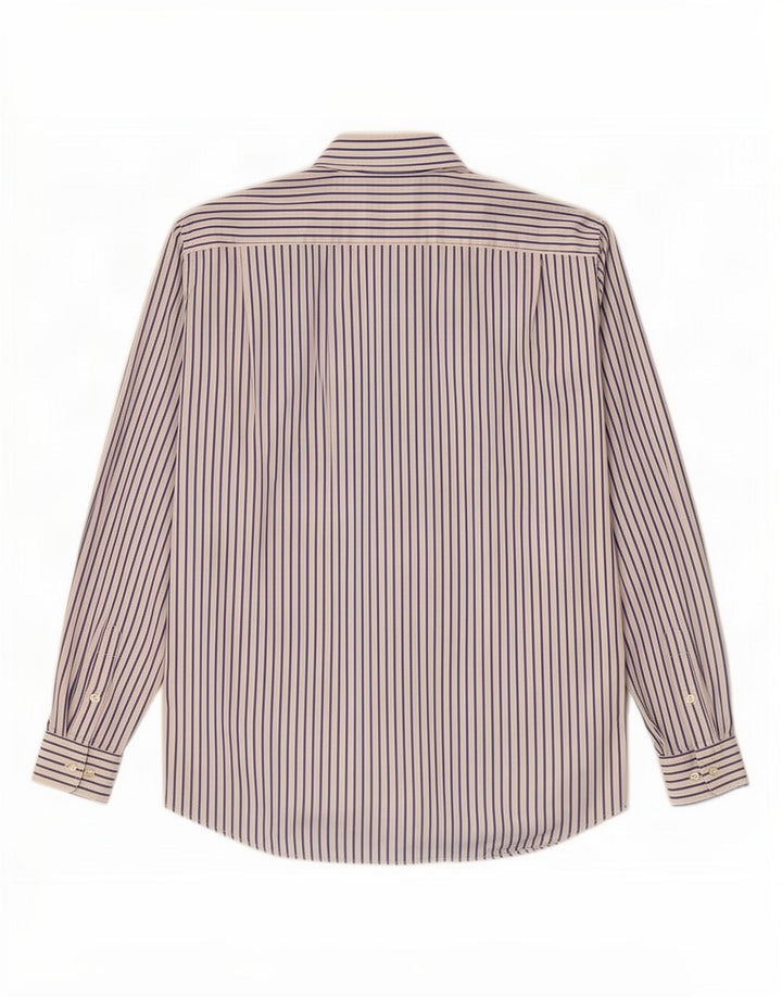 Lacoste Chemise Homme Taille 42 Grand coton à fines rayures blanches