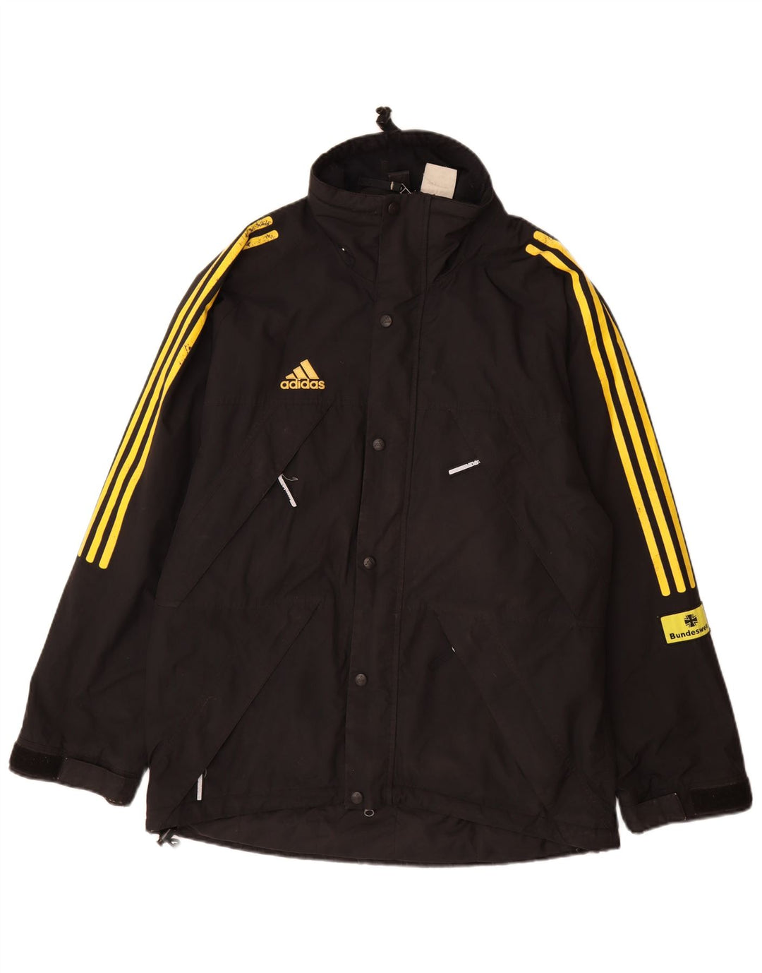 Adidas Veste coupe-vent à capuche pour homme UK 40/42 Medium Noir Polyamide