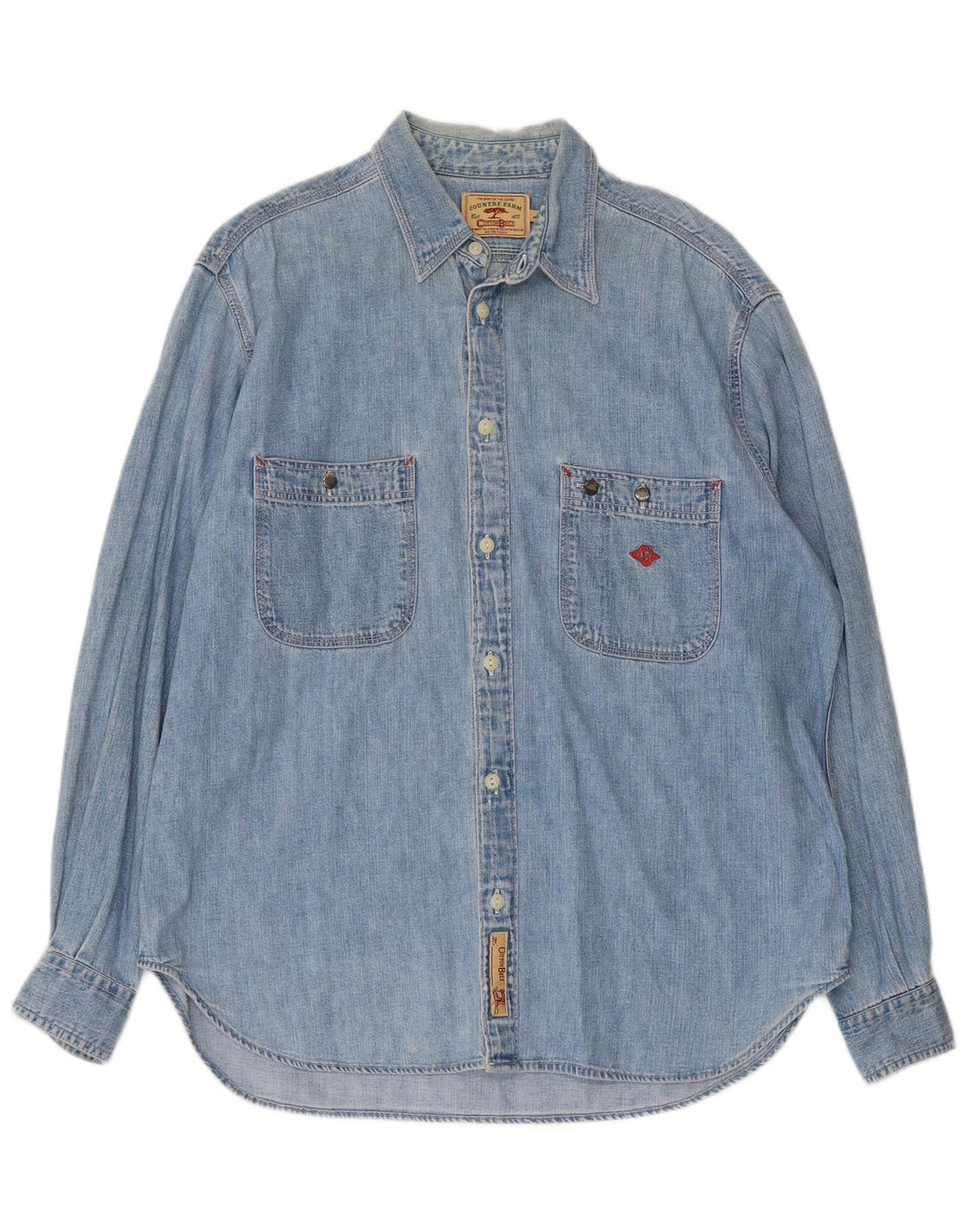 COTTON BELT Chemise en Jean Homme Grand Bleu Coton
