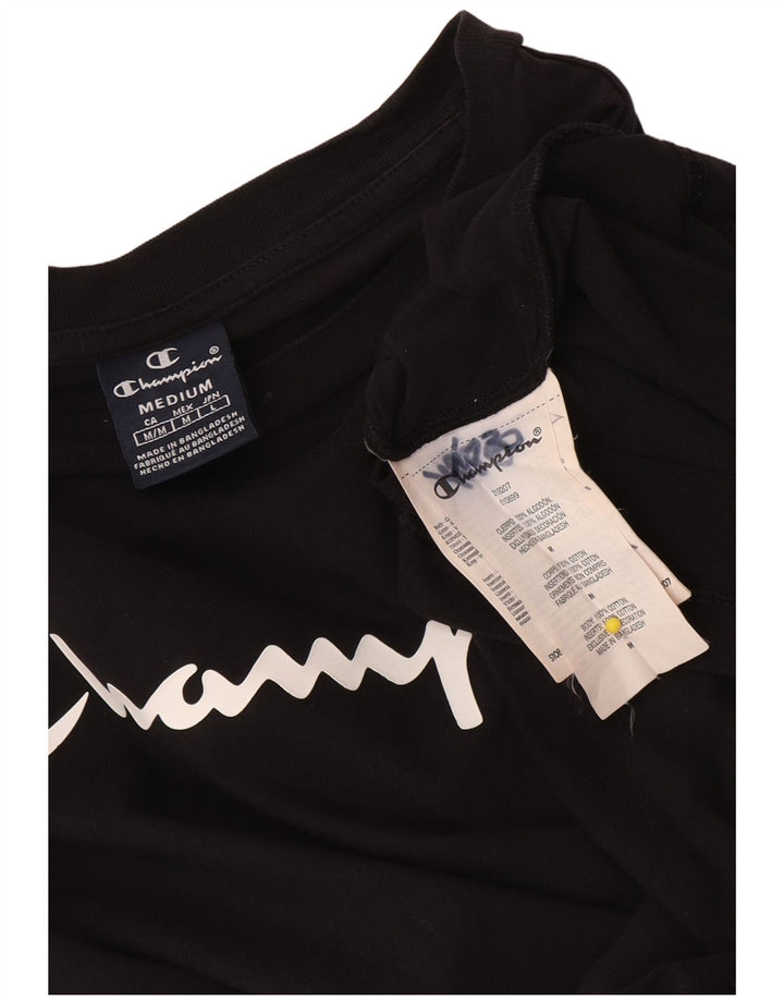 Champion Haut graphique à manches longues pour homme en coton noir moyen