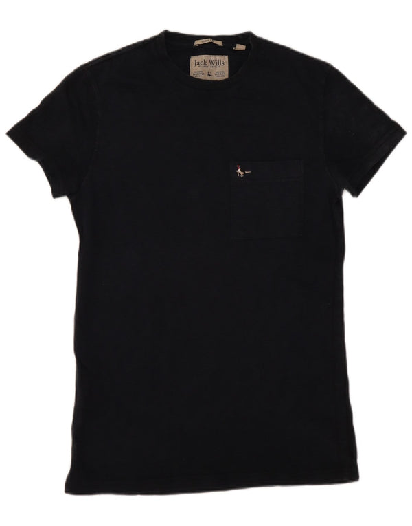 JACK WILLS T-Shirt Slim Fit pour Homme en Coton Bleu Marine XS