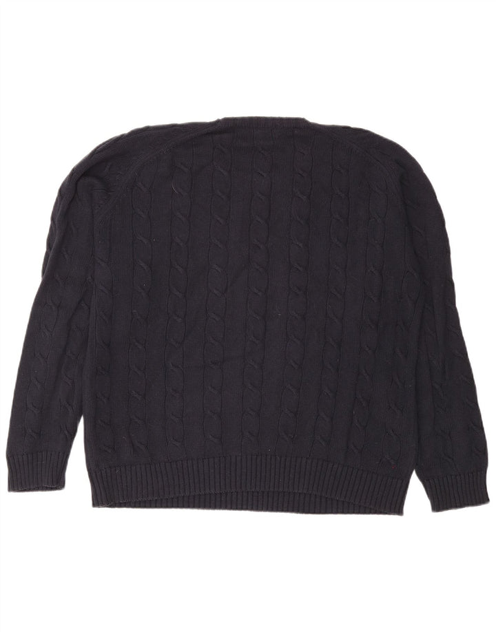 Kappa Pull Col Rond Homme Bleu Marine Moyen Coton