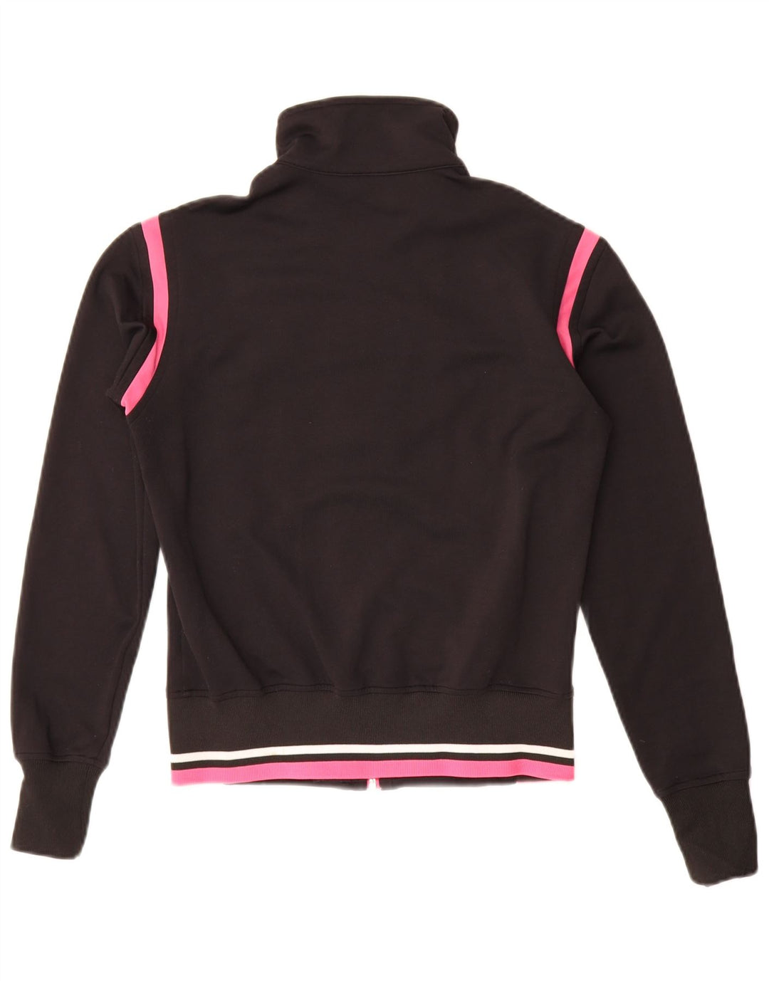 Asics Veste de survêtement pour femme UK 10 Small Noir Colourblock