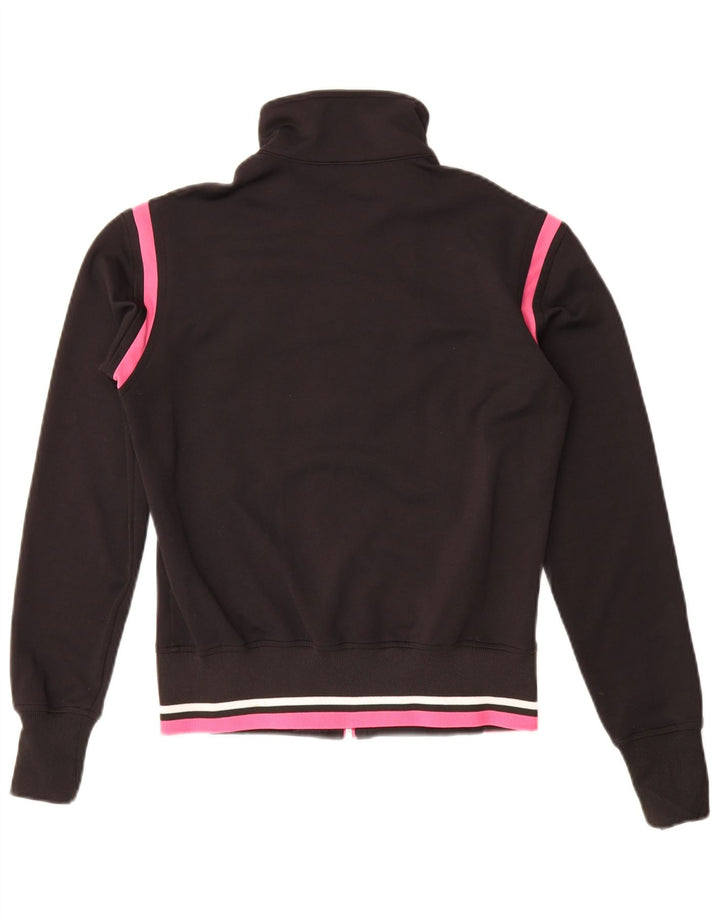 Asics Veste de survêtement pour femme UK 10 Small Noir Colourblock