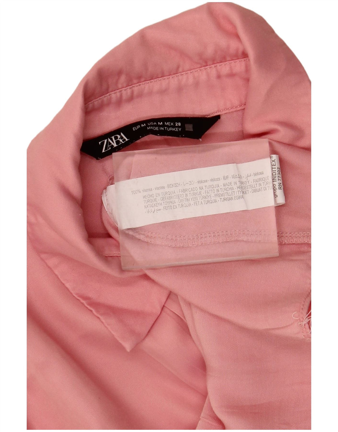 ZARA Womens Crop Batwing Shirt Blouse UK 14 Rose Moyen Viscose