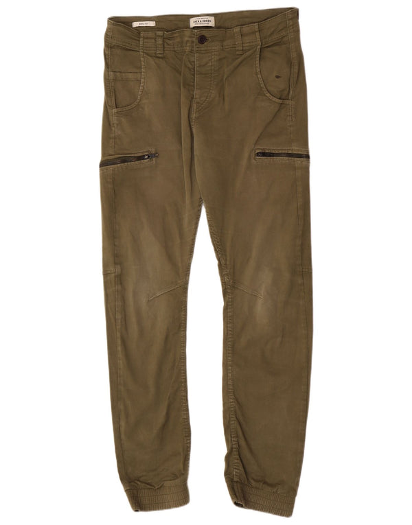 Jack & Jones Pantalon Cargo Anti Fit Joggers Homme W31 L29 Coton Kaki