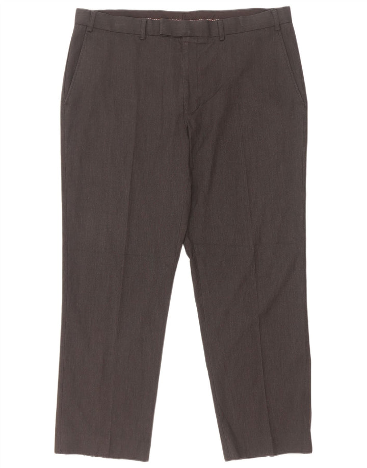 Marks & Spencer Pantalon de costume coupe classique pour homme W38 L29 Gris Polyester