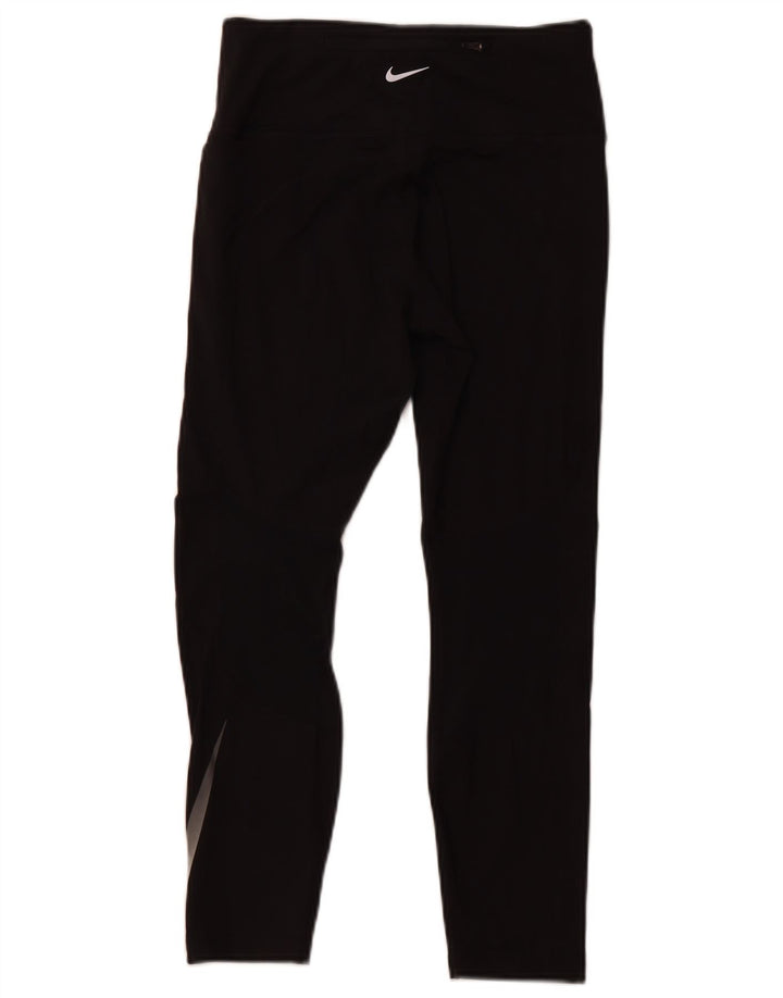 NIKE Legging court Dri Fit pour femme UK 12 Polyester noir moyen