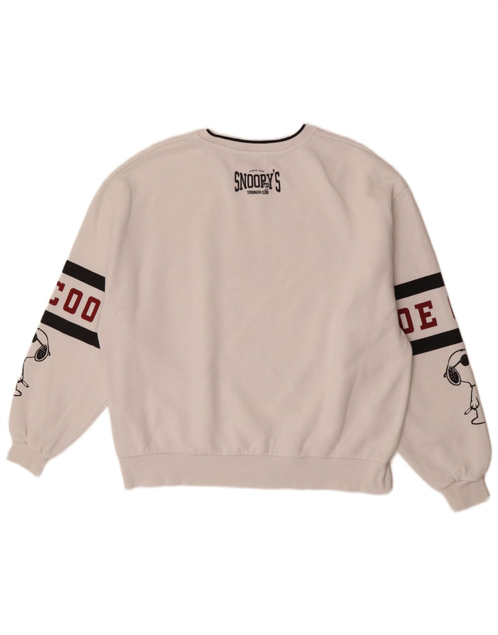 Pull & Bear Sweat-Shirt Graphique Peanuts Homme Blanc Moyen Colorblock