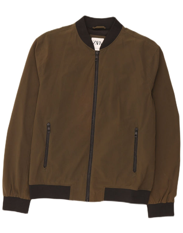 Zara Bomber Jacket Homme UK 40 Large Kaki