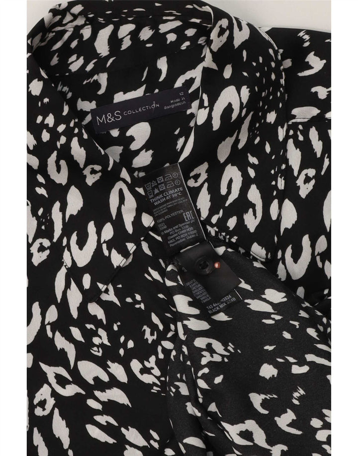 Marks & Spencer Chemisier pour femme UK 12 Medium Noir Imprimé animal