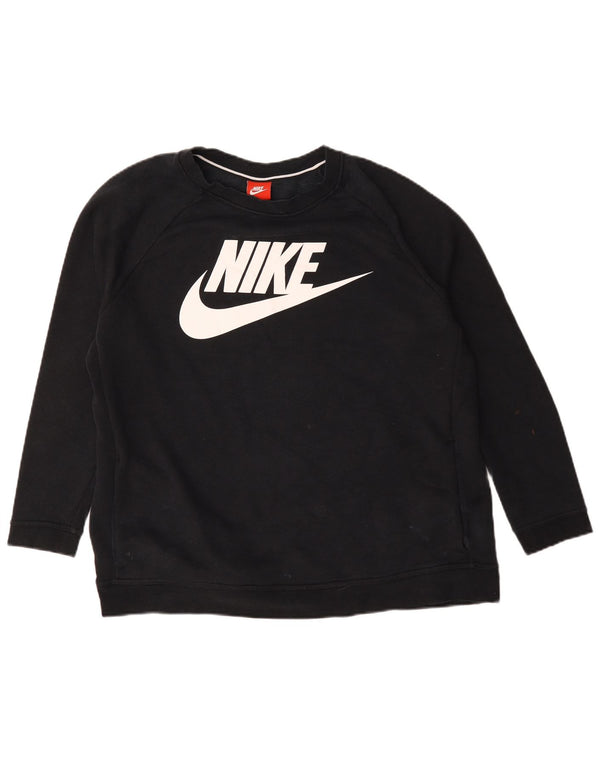 Nike Sweat-shirt surdimensionné graphique pour femme UK 18 XL Coton noir