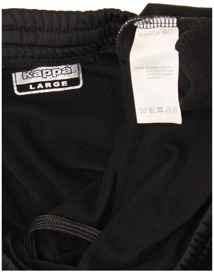 Kappa Pantalon de survêtement pour femme Joggers UK 14 Large Noir Polyester
