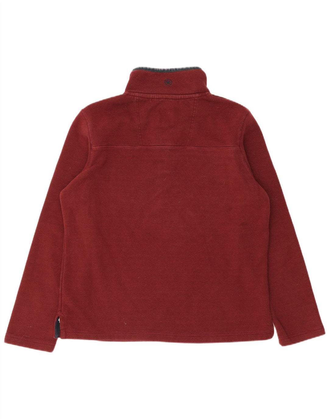 Fat Face Sweat-shirt à col boutonné pour homme en coton bordeaux Taille L