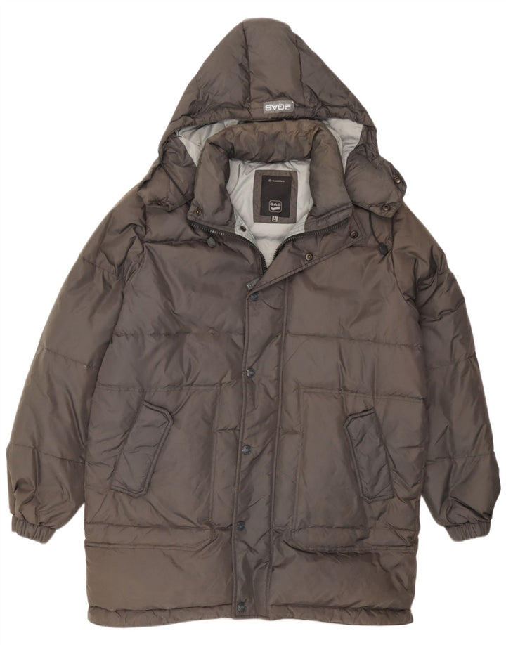 Gas Manteau rembourré à capuche pour homme UK 40 Large Gris