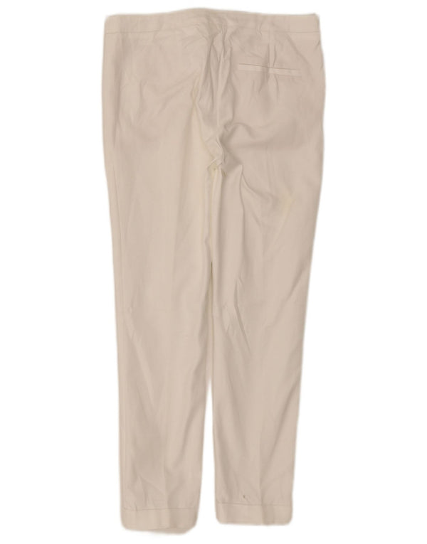 Zara Pantalon Chino Slim Crop Homme Petit W26 L26 Coton Blanc