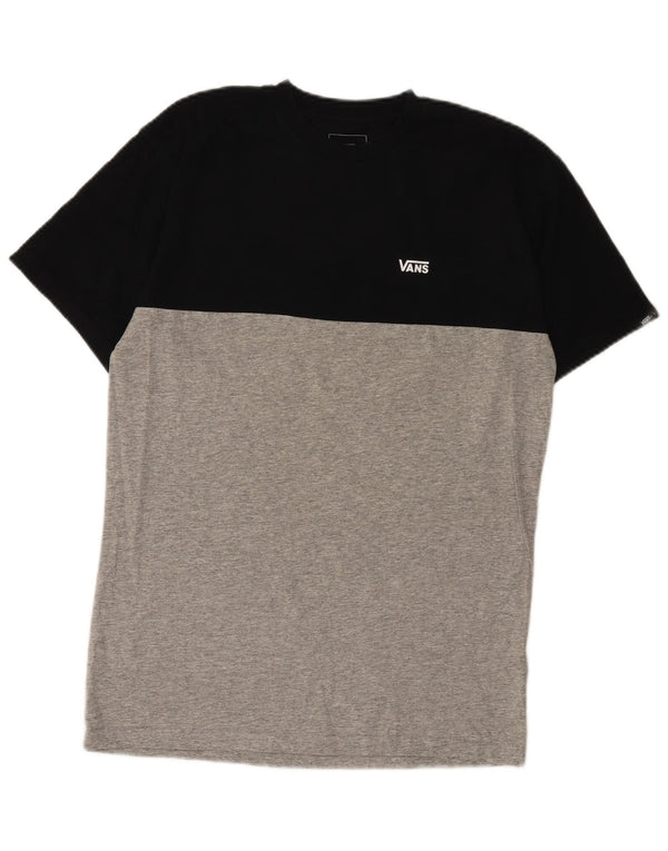 Vans T-shirt coupe classique pour homme en coton color block gris moyen